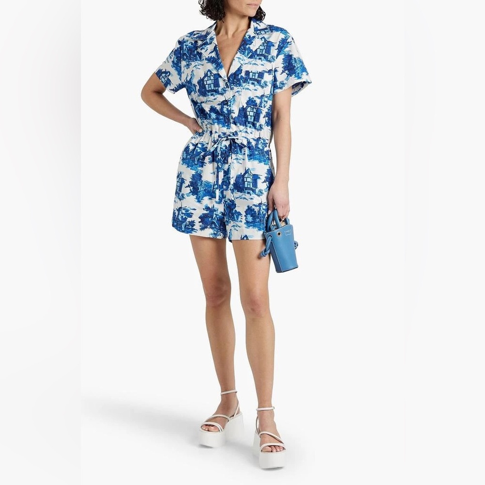 Cara Cara Jumper / Romper blue and white print